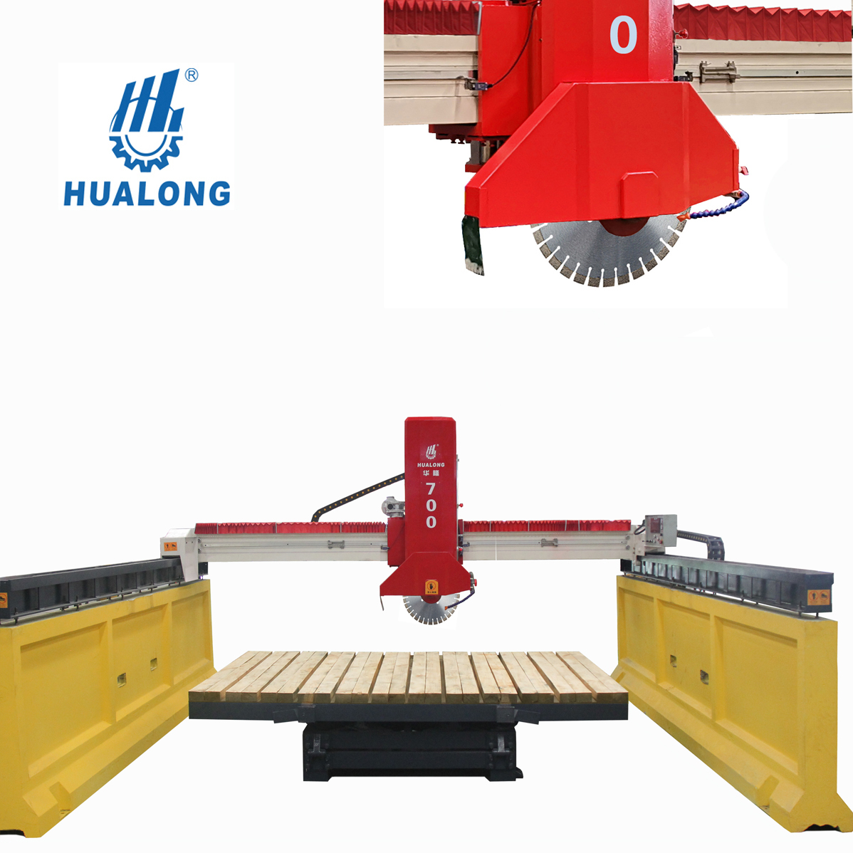 HUALONG HLSQ-700 автоматическая инфракрасная пила для резки камня для резки мрамора дешевая цена